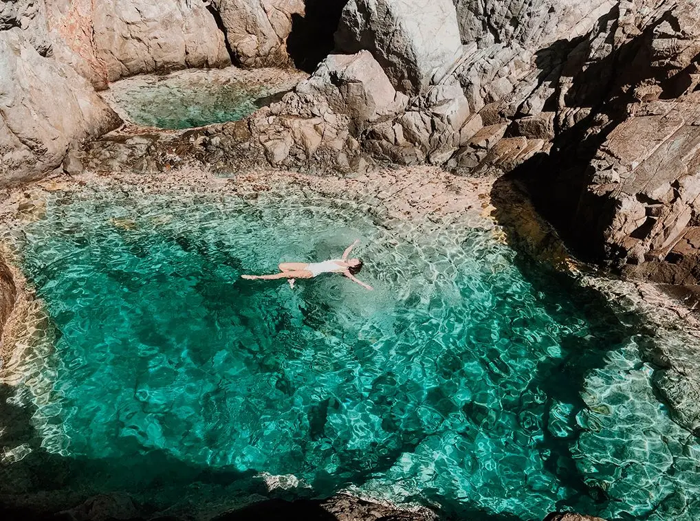 Swim in the natural pools